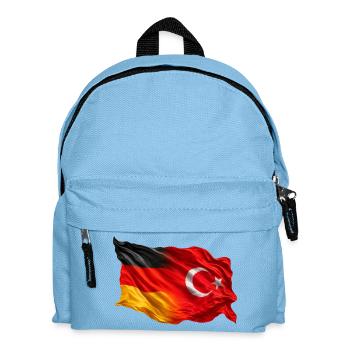 Deutschland Türkei Flagge - Kinder Rucksack - Hellblau - Vorne