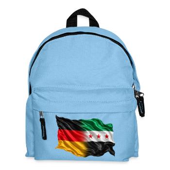 Germany Syria Flag - Kids' Backpack - light blue - Front
