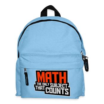 Math The Only Subject That Counts Nerd Mathe Logo - Kids' Backpack - light blue - Front