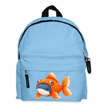 Mignonne baleine en costume de poisson rouge - Sac à dos Enfant - bleu clair - Devant