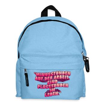 Minusstunden auf der Arbeit - Kinder Rucksack - Hellblau - Vorne