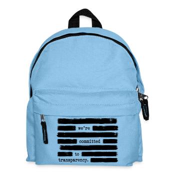 Nous sommes engagés en faveur de la transparence et contre cette orientation - Sac à dos Enfant - bleu clair - Devant