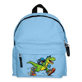 Dinosaurs on their way to school - Kids' Backpack - light blue - Front