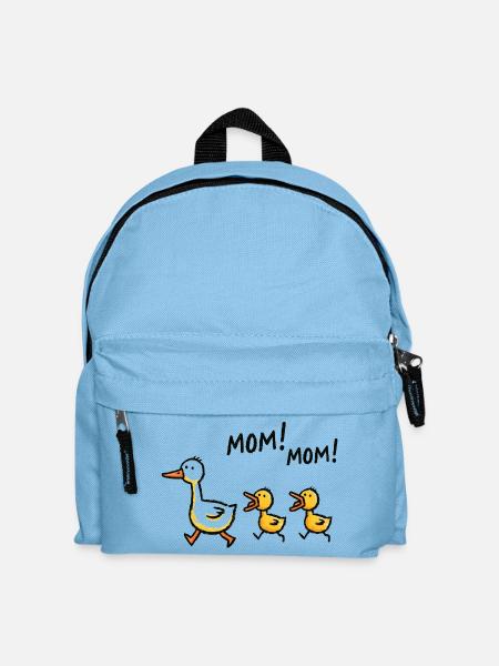 Ente Küken Mama Lustig Muttertag Geschenk - Kinder Rucksack - Hellblau