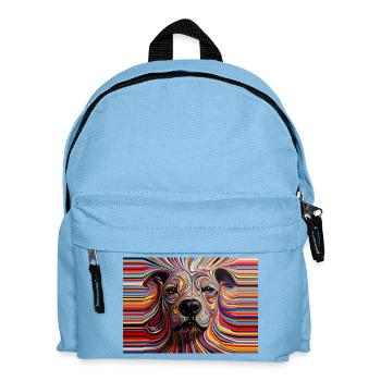 Psychedelic Staffie - 128 - Kids' Backpack - light blue - Front