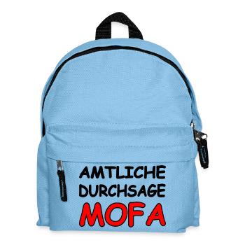 Mofa - Kinder Rucksack - Hellblau - Vorne