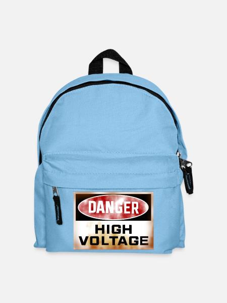 Gefahrenschild - Kinder Rucksack - Hellblau