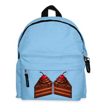 Doppelte Schokoladentorte mit Kirsche - Kinder Rucksack - Hellblau - Vorne