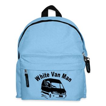 White Van Man For Dark Shirts - Kids' Backpack - light blue - Front