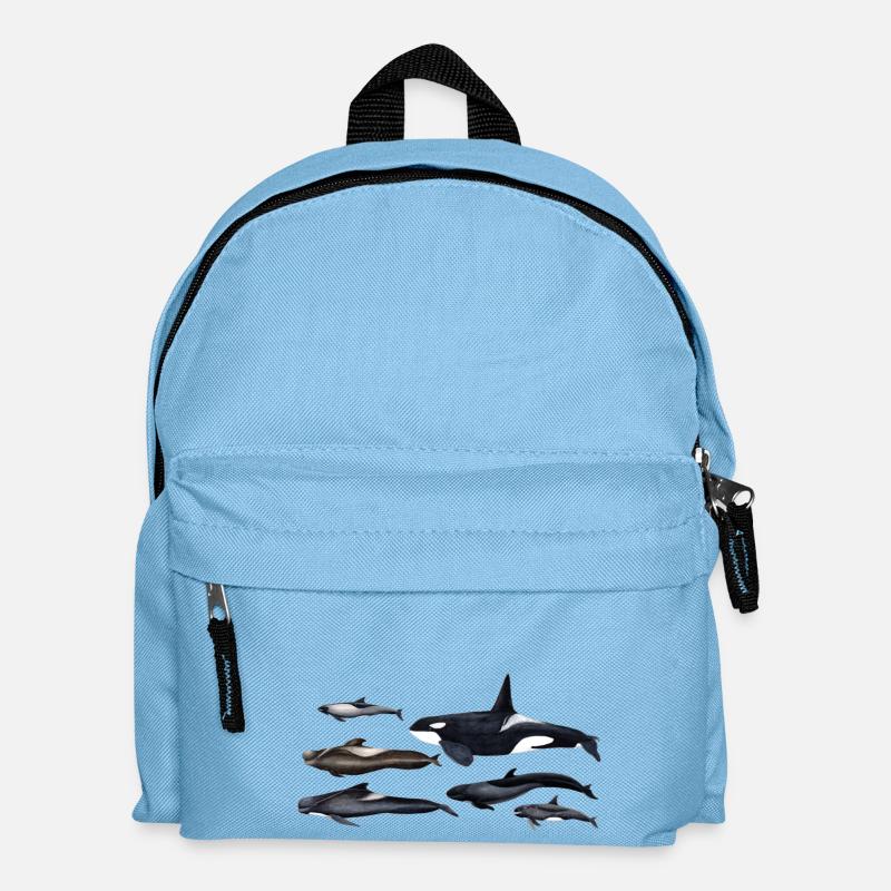 Blackfish - Orcas - Calderones - globicéphales - Sac à dos Enfant - bleu clair