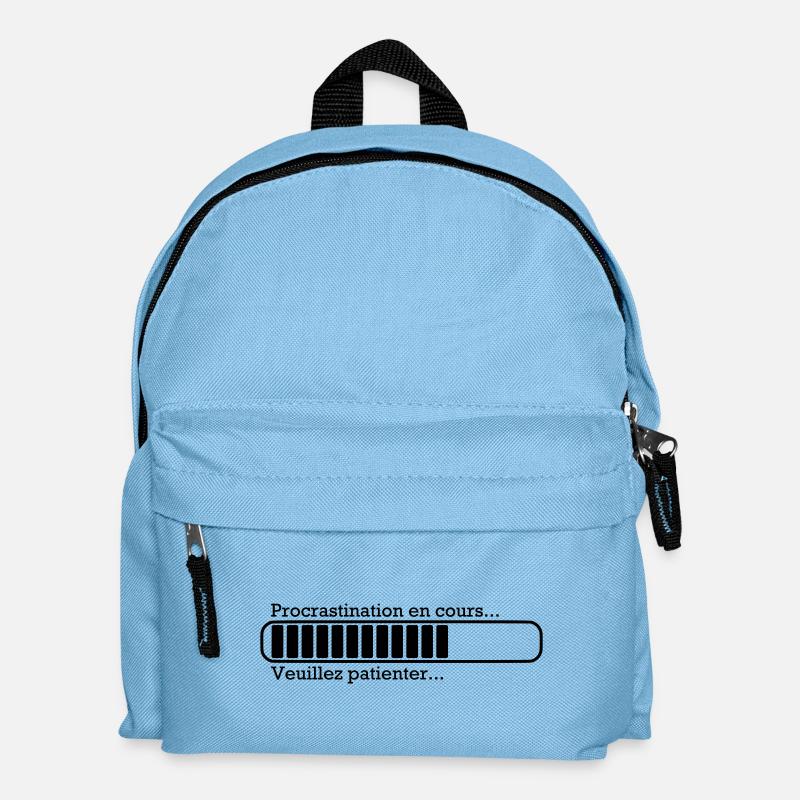Procrastination in progress ... - Kids' Backpack - light blue