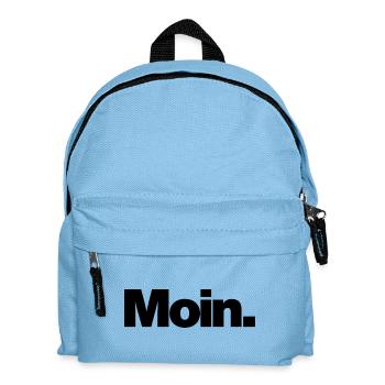 Moin – North German greeting - Kids' Backpack - light blue - Front