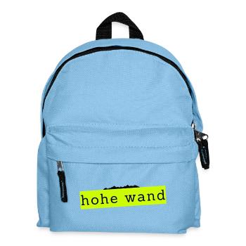 Hohe Wand - Design mit Berg und Text - Kinder Rucksack - Hellblau - Vorne