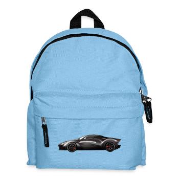 Design de supercar noir brillant - Sac à dos Enfant - bleu clair - Devant