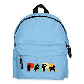 Papa Rapper Silhouette de musique hip-hop - Sac à dos Enfant - bleu clair - Devant