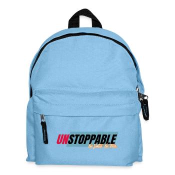 Unaufhaltsam ohne Grenzen - Kinder Rucksack - Hellblau - Vorne