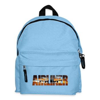 Airliner Jumbo Jet - Kids' Backpack - light blue - Front