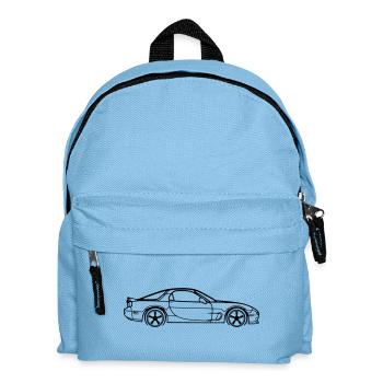 RX‑7 Line Silhouette – JDM Performance Art - Kinder Rucksack - Hellblau - Vorne