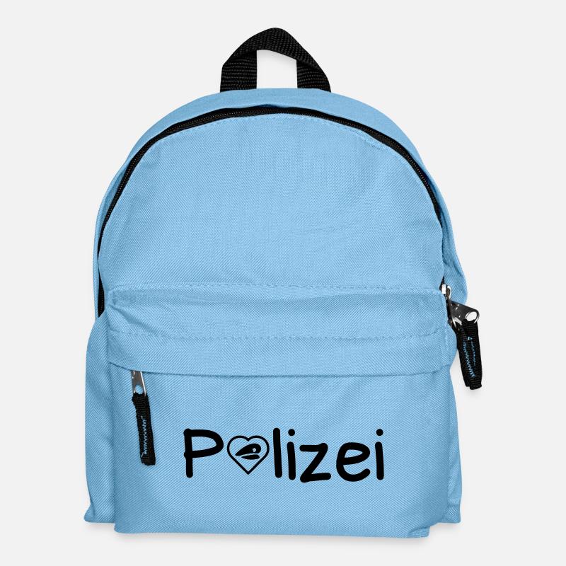 Polizei Liebe Polizist Polizisten Cops Geschenk - Kinder Rucksack - Hellblau