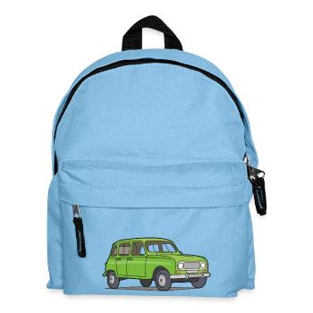 Grüner R4 (Auto) - Kinder Rucksack - Hellblau - Vorne