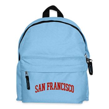 San Francisco Bogen Schriftzug Vintage - Kinder Rucksack - Hellblau - Vorne