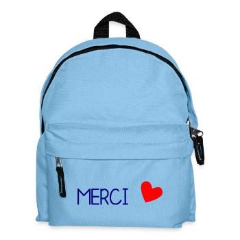 MAÎTRESSE. MAITRE. MERCI. MERCI MAÎTRESSE. MAITRES - Sac à dos Enfant - bleu clair - Devant