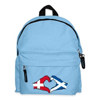 Denmark Scotland Hands Heart Shape Used - Kids' Backpack - light blue - Front