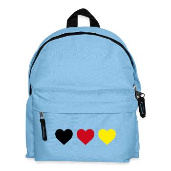 Coeur Allemagne Coeurs au design noir-rouge-or - Sac à dos Enfant - bleu clair - Devant