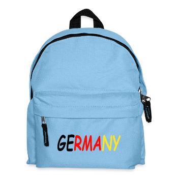 Germany Schwarz Rot Gold - Kinder Rucksack - Hellblau - Vorne