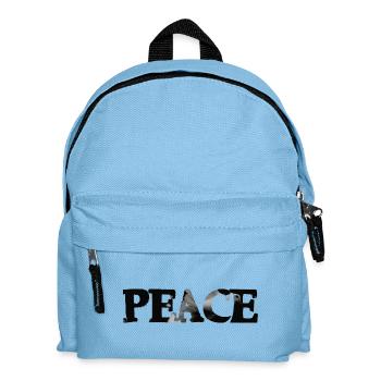 Frieden - weiße Taube - Kinder Rucksack - Hellblau - Vorne