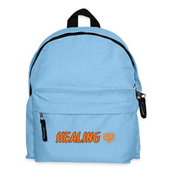 Healing – Minimalist Heart Icon - Kids' Backpack - light blue - Front