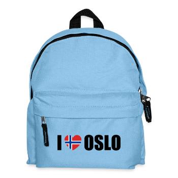 J’adore Oslo, Norvège - Sac à dos Enfant - bleu clair - Devant
