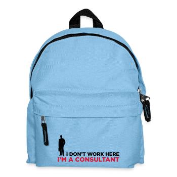 Ich arbeite nicht. Ich bin Unternehmensberater. - Kinder Rucksack - Hellblau - Vorne