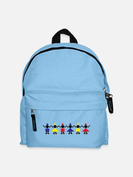 HORA - Traditional Romanian folk art - Kids' Backpack - light blue
