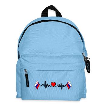 Fréquence cardiaque cardio pour la Slovaquie - Sac à dos Enfant - bleu clair - Devant