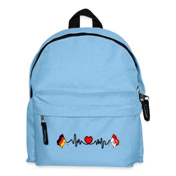 Cardio cardiaque Drapeau Allemagne, Brandebourg - Sac à dos Enfant - bleu clair - Devant