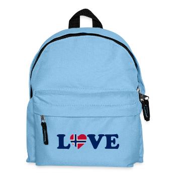 Amour - Drapeau de la Norvège - Norvège - Norvège - Sac à dos Enfant - bleu clair - Devant