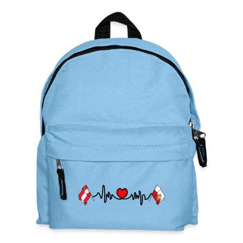 Upper Austria Flag Heartbeat - Kids' Backpack - light blue - Front