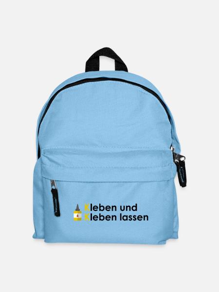 Kleben und Kleben lassen - Kinder Rucksack - Hellblau