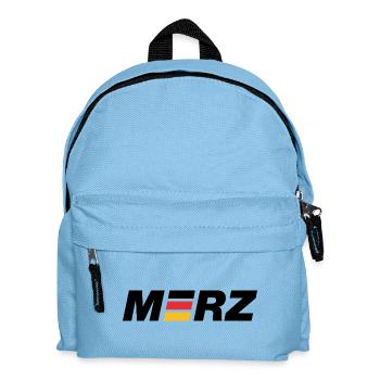 Merz - Kanzler - Kanzlerkandidat - Deutschland - Kinder Rucksack - Hellblau - Vorne