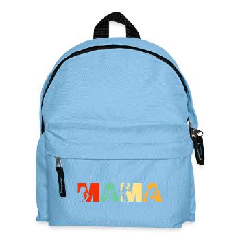 Mama Rapper Retro Vintage Female MC Silhouette - Kids' Backpack - light blue - Front