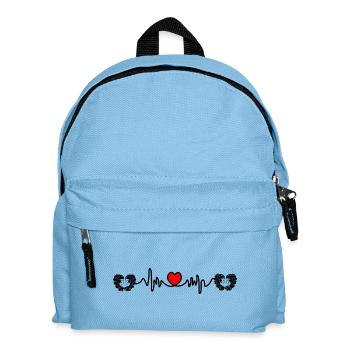 Herzfrequenz Cardio Twin Twins - Kinder Rucksack - Hellblau - Vorne
