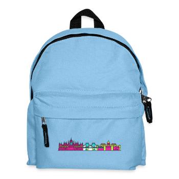 Budapest City Skyline Parliament Modern Art - Kids' Backpack - light blue - Front
