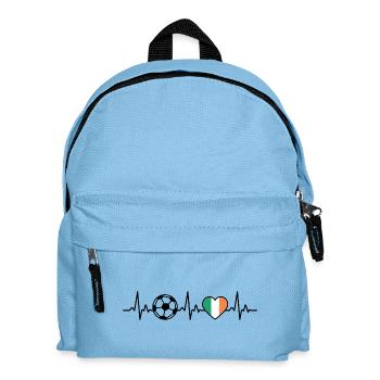 Irland Fußball Herzschlag Irland - Kinder Rucksack - Hellblau - Vorne
