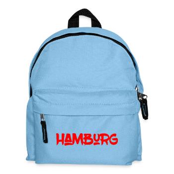 Hamburg - Hansestadt - Alster - Elbe - Hafen - Kinder Rucksack - Hellblau - Vorne