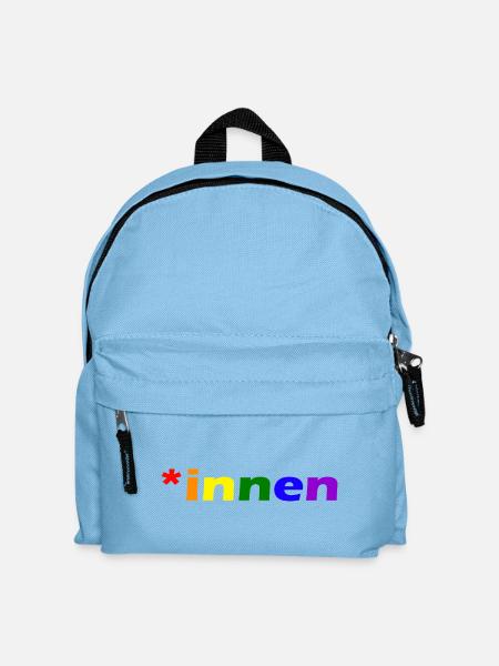 *innen Gendern - Kinder Rucksack - Hellblau