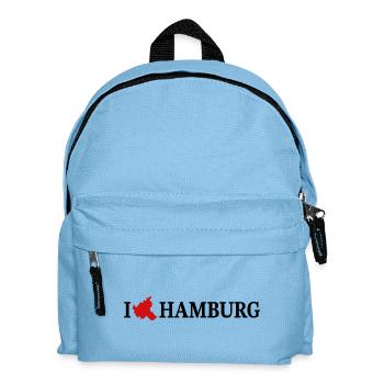 I love Hamburg Hansestadt - Kinder Rucksack - Hellblau - Vorne