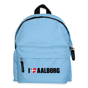 I love Aalborg Dänemark - Kinder Rucksack - Hellblau - Vorne