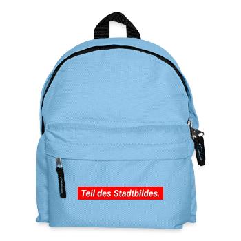 Teil des Stadtbildes Demokratie Merz Aussage - Kinder Rucksack - Hellblau - Vorne