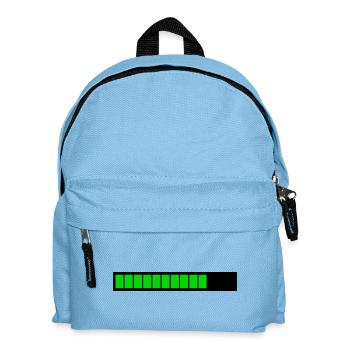 Rectangle loading bar Black Green (75%) - Kids' Backpack - light blue - Front